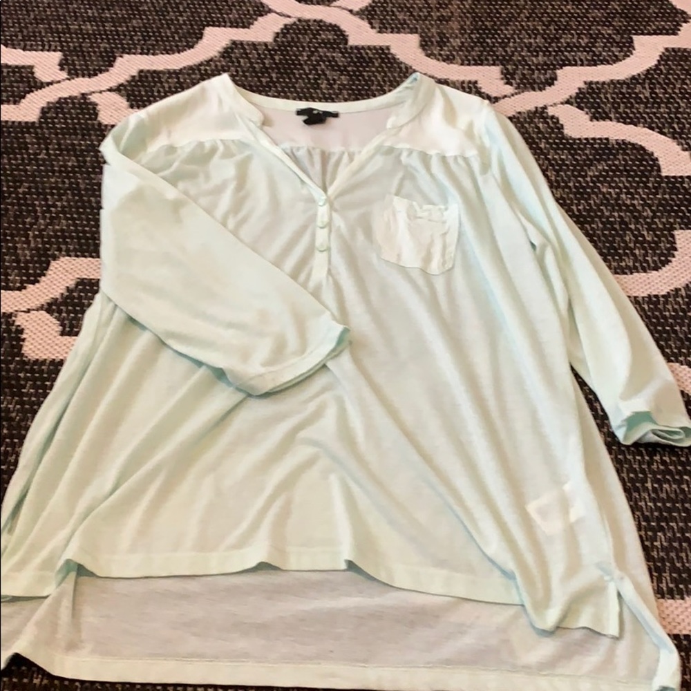 Mint 3/4 sleeve top